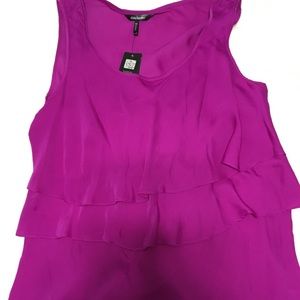 NWT Magenta Ruffle Top